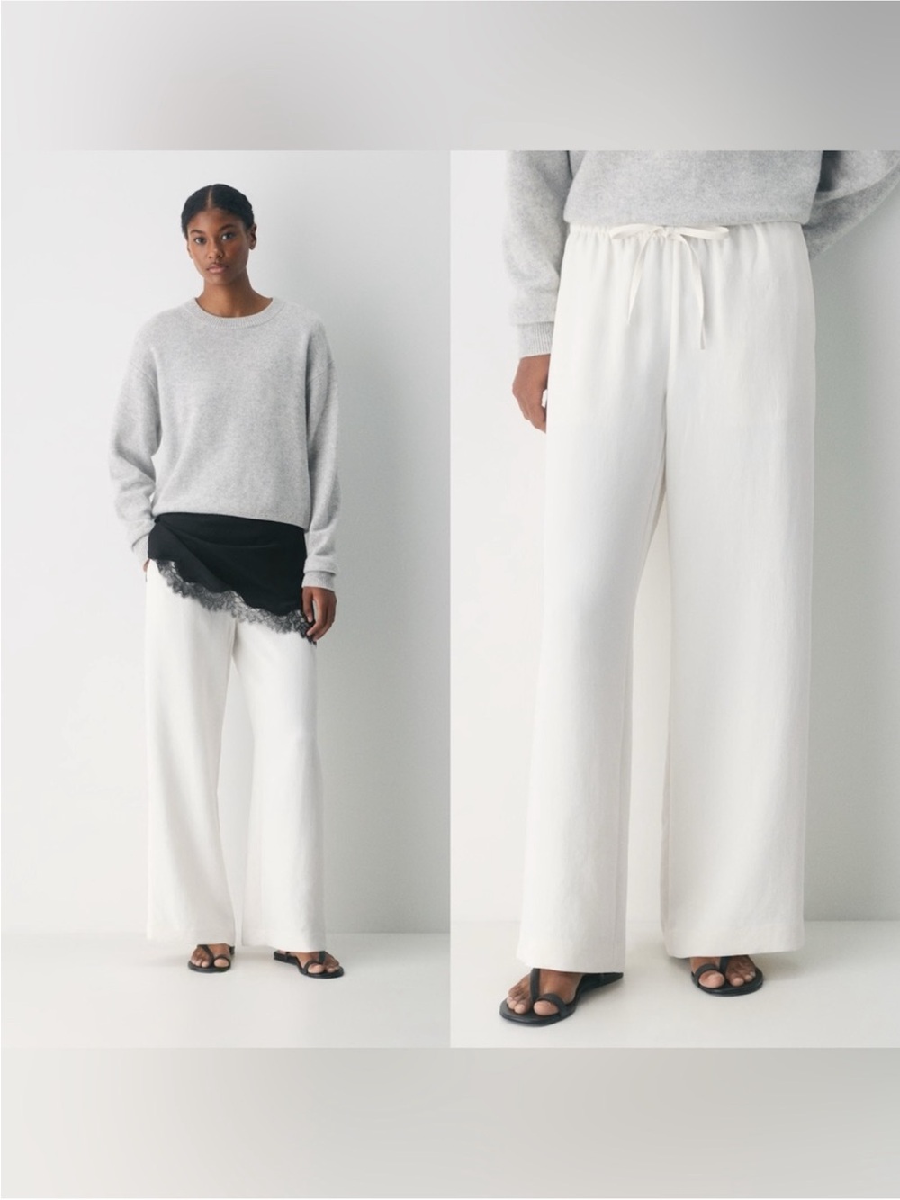 NWT Aritzia Wilfred The Lodge Pant - Crepette Light Birch Medium
